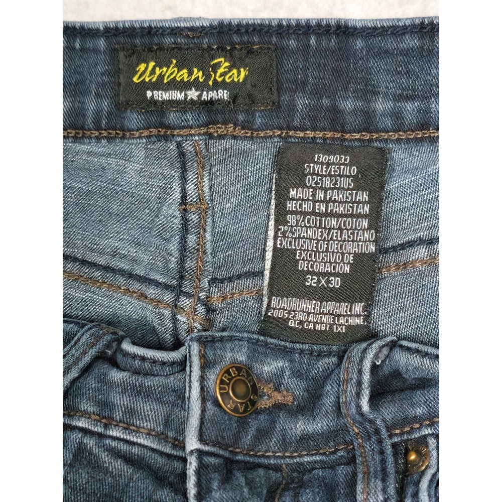 Urban Star Premium Apparel Men's Blue Jeans 32x30 Distressed See Pictures - Picture 5 of 10